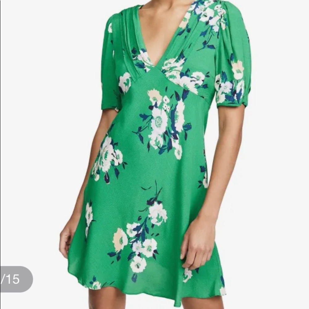 NWT Free People Green Combo Floral Dress